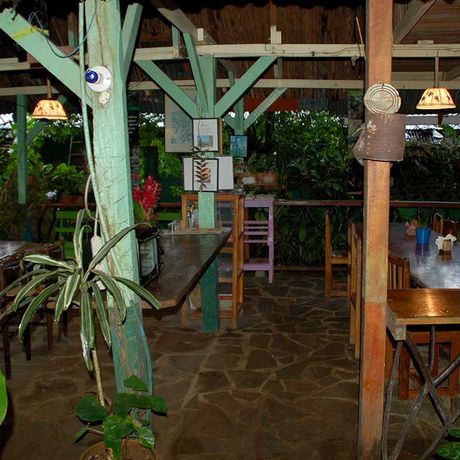 Gemütliche Lounge "El Rancho" des Posada Andrea Cristina