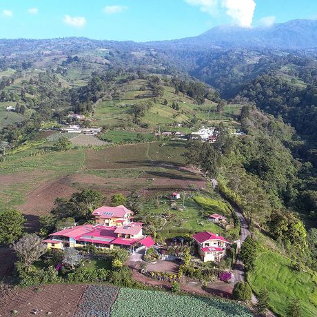 Luftaufnahme der Guayabo Lodge
