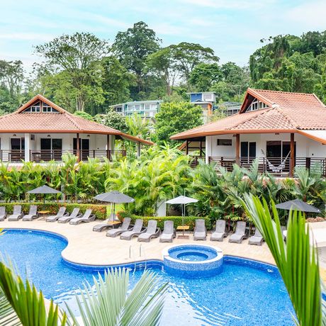 Terrazas del Caribe Galerie Blick auf Häuser und Poolanlage