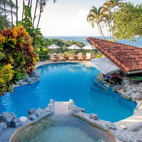 Resort Si Como No Galerie Ausblick auf Pool und Meer