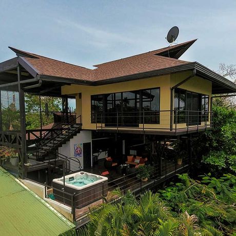 Das Haus Tule des Tulemar Resort aus Vogelperspektive