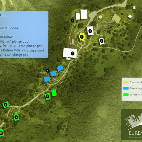 Uebersichtskarte der El Remanso Rainforest Wildlife Lodge 