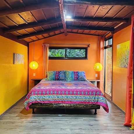 El Sol Chalet in the Sun Frontansicht Schlafzimmer