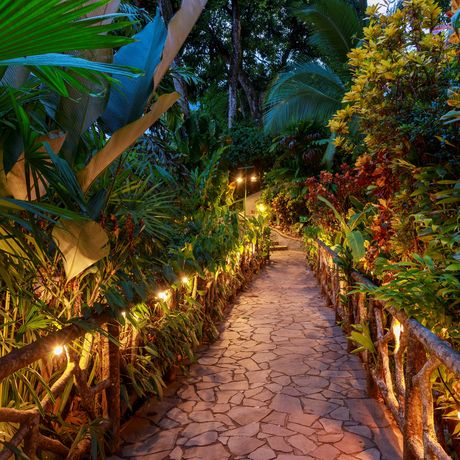 Resort Si Como No Galerie Blick auf begrünten Pfad