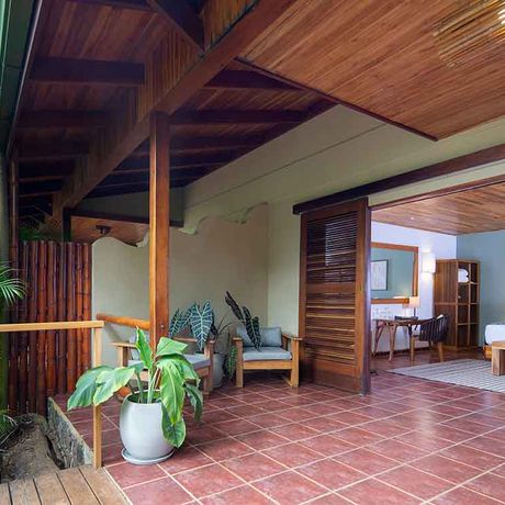 Standardzimmer Gartenblick 01 der El Remanso Rainforest Wildlife Lodge 