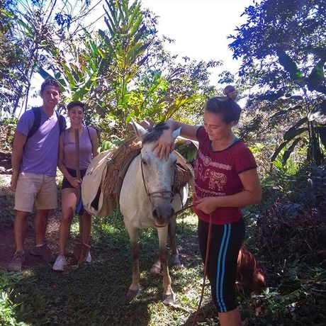 Führung beim Besuch der familiären Ökofarm Finca Madrina
