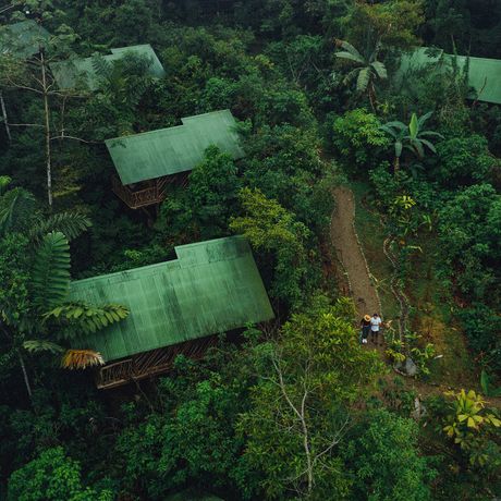 La Tigra Rainforest Lodge Galerie Vogelperspektive auf Anwesen