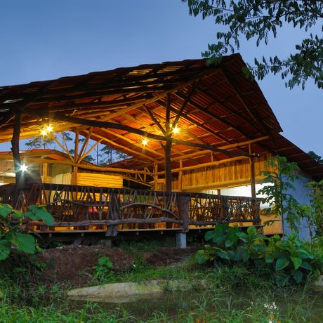 La Tigra Rainforest Lodge Galerie Außenansicht Restaurant