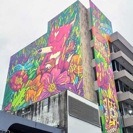 Blick auf ein Grafitti beim Tagesausflug Kunst und Kultur in San José